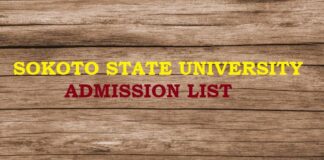 Sokoto State University SSU Admission List 2020/2021 Academic Session Is Out Sokoto State University SSU Admission List 2020/2021 Academic Session Is Out